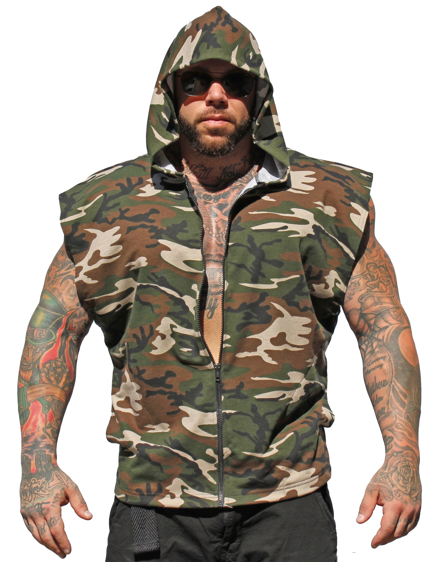 Sleeveless Zip Hoodie