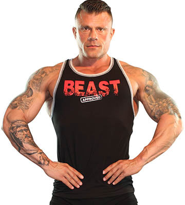 Style 1011 - Men's Beast Approved Tank Top - Black/Grey, Extra Large image