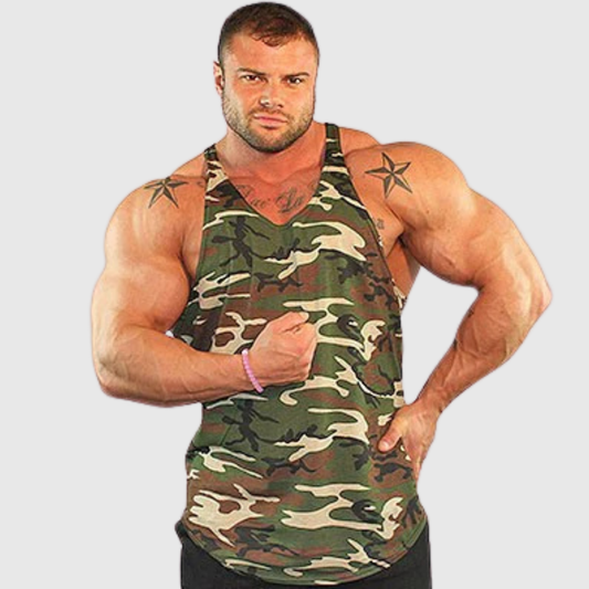 Camo Stringer Tank Top
