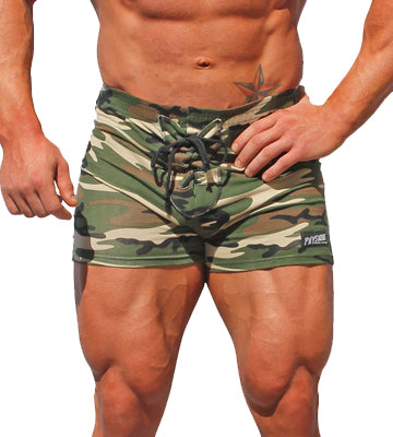 Lace-Up Bodybuilding Shorts