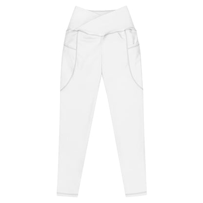 Crossover Pocket Leggings - Snow White - Physique Bodyware
