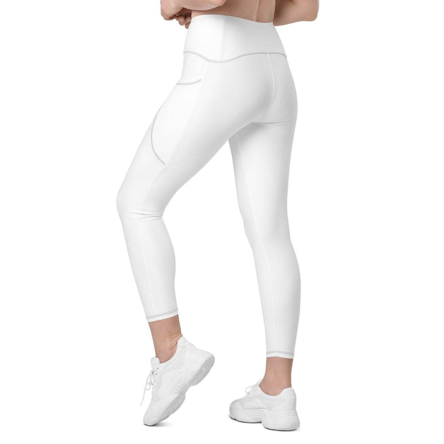 Crossover Pocket Leggings - Snow White - Physique Bodyware
