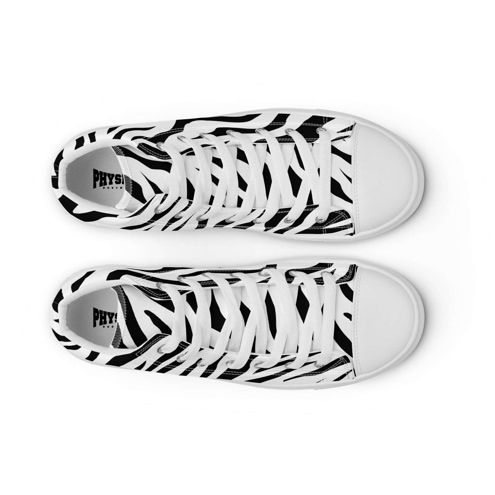 High Top Canvas Shoes - White Tiger - Physique Bodyware