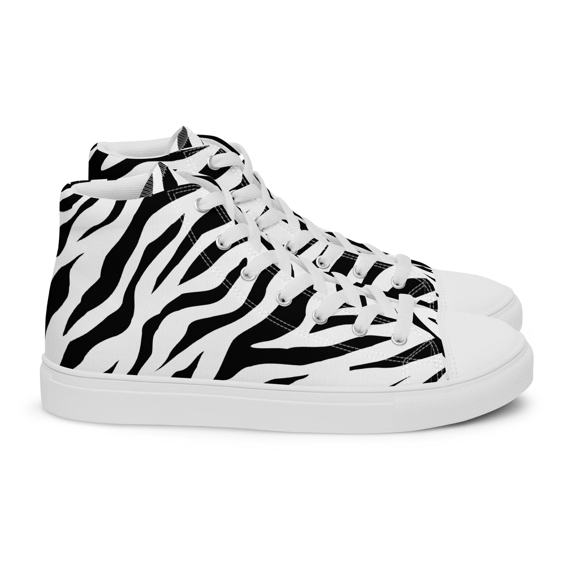 High Top Canvas Shoes - White Tiger - Physique Bodyware