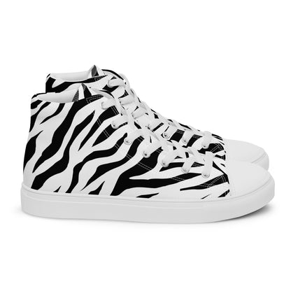 High Top Canvas Shoes - White Tiger - Physique Bodyware