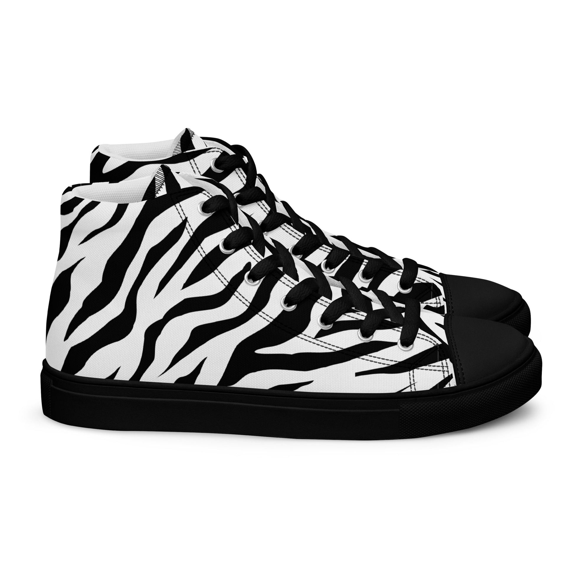 High Top Canvas Shoes - White Tiger - Physique Bodyware