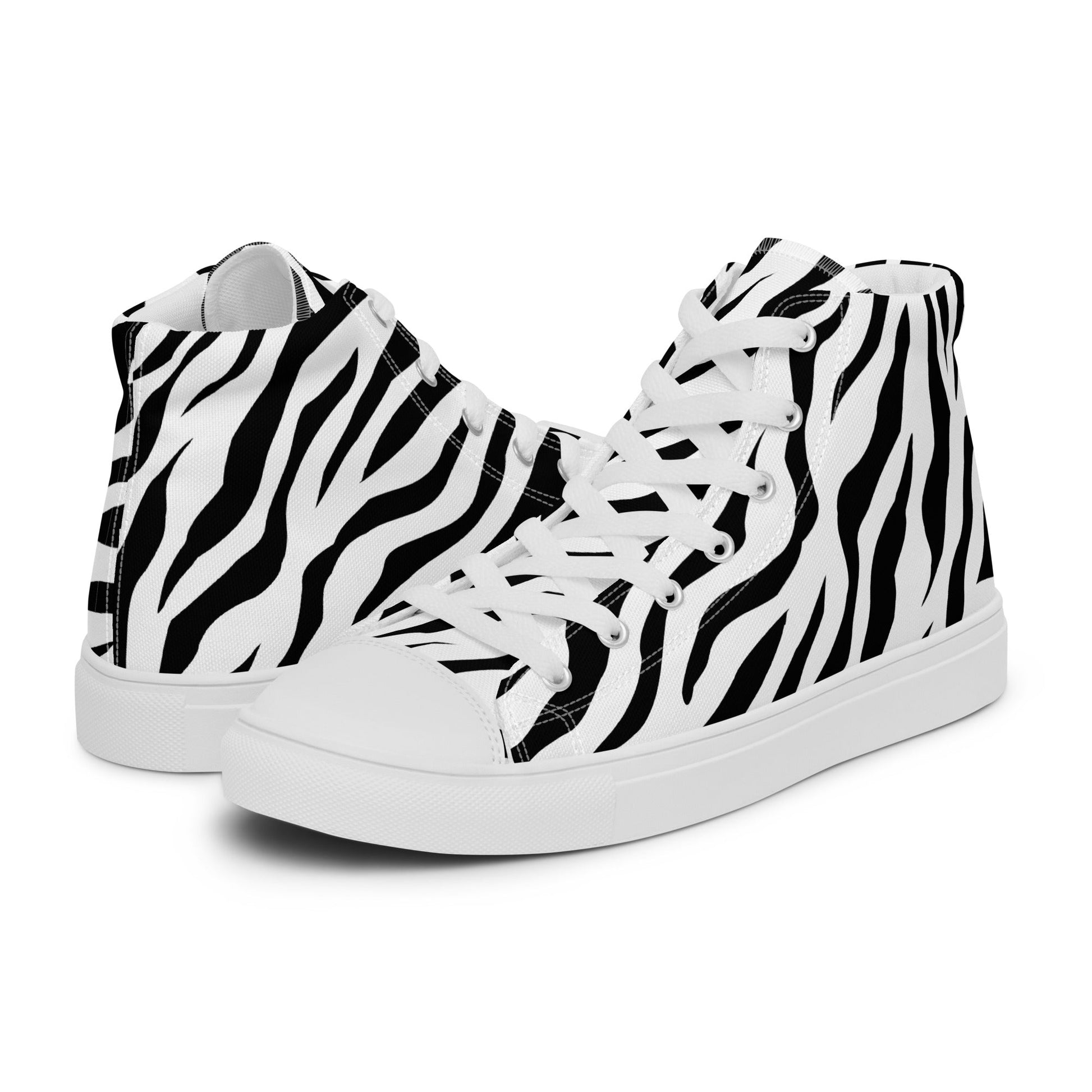 High Top Canvas Shoes - White Tiger - Physique Bodyware