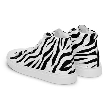 High Top Canvas Shoes - White Tiger - Physique Bodyware