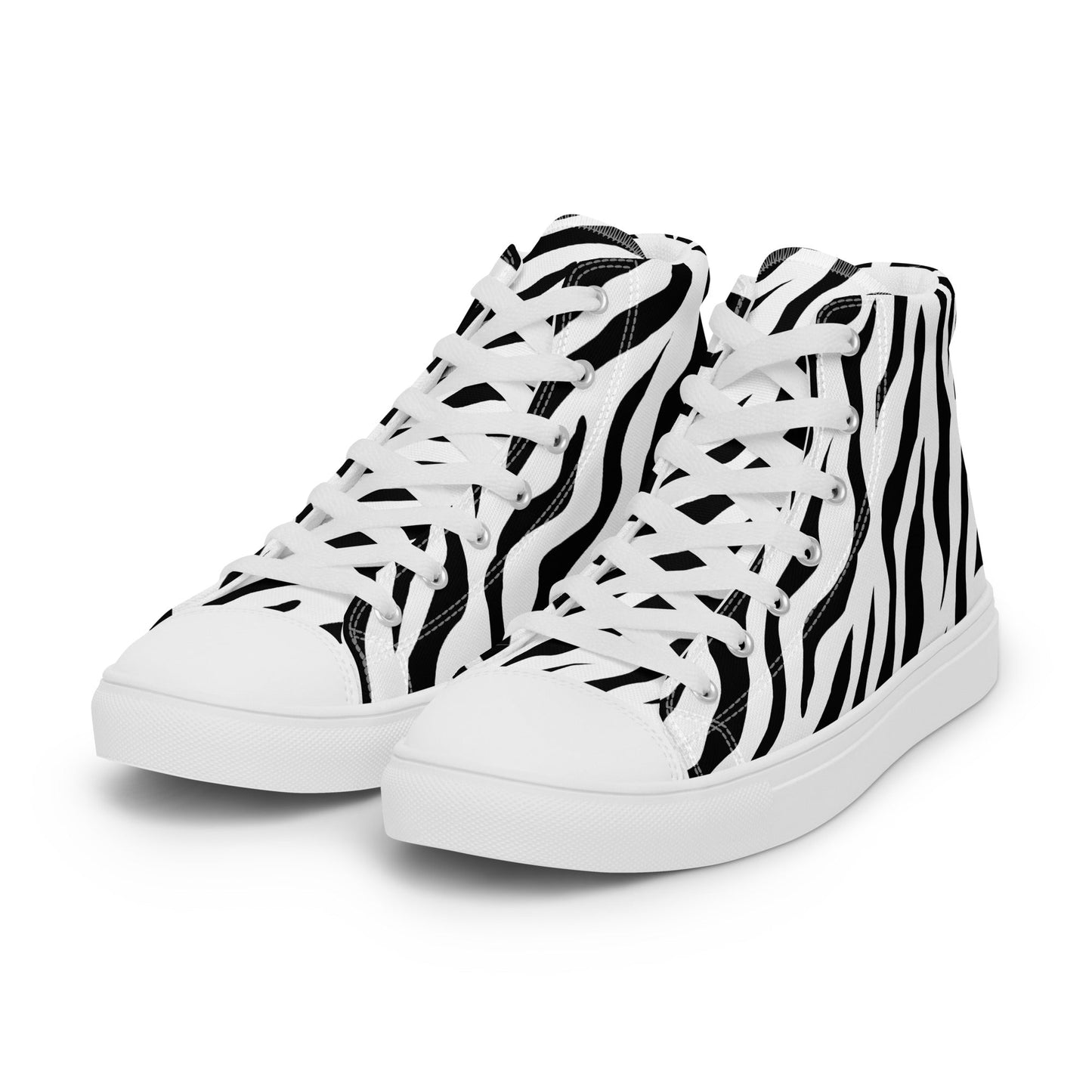 High Top Canvas Shoes - White Tiger - Physique Bodyware