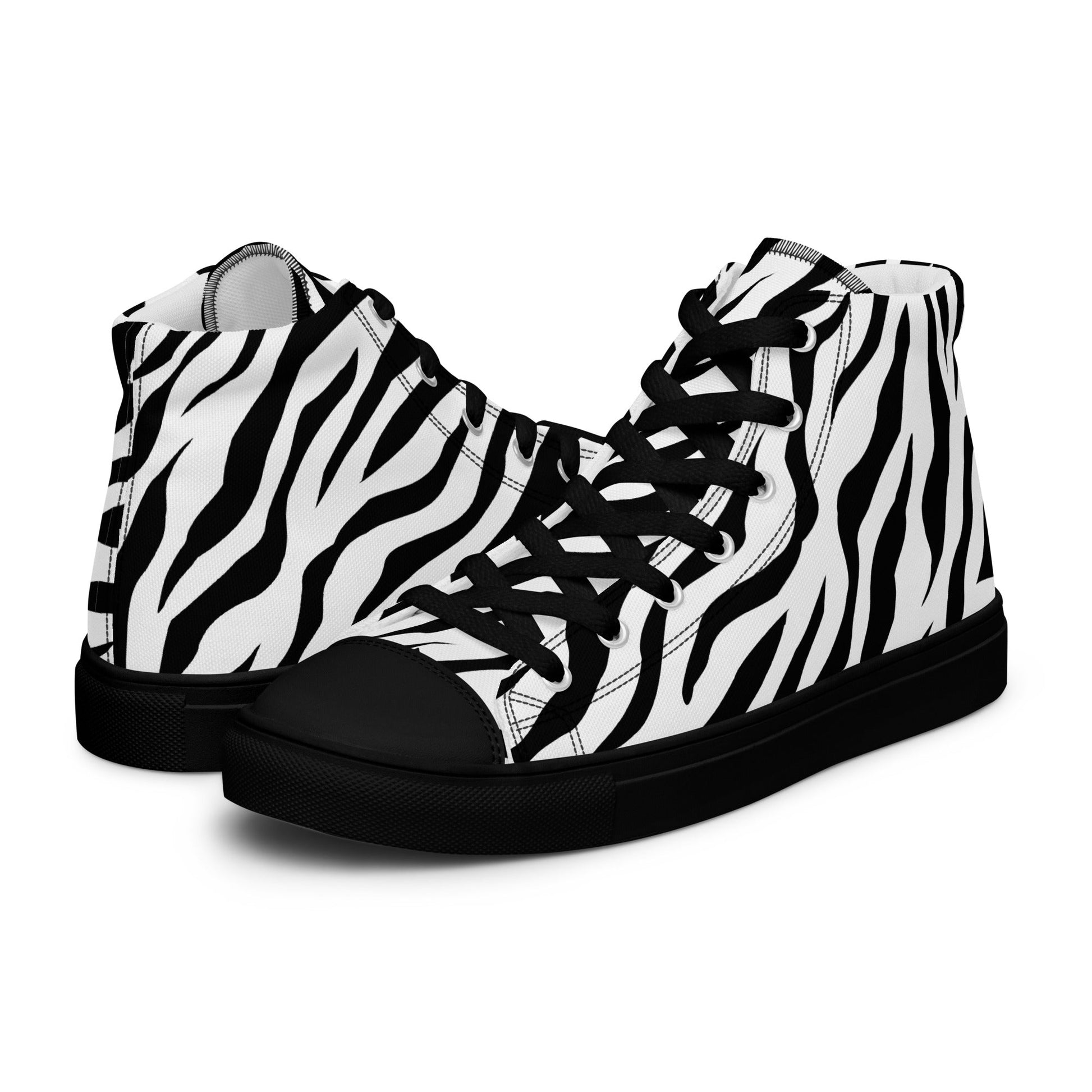 High Top Canvas Shoes - White Tiger - Physique Bodyware