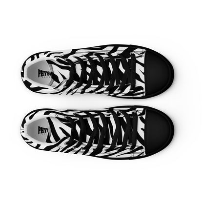 High Top Canvas Shoes - White Tiger - Physique Bodyware
