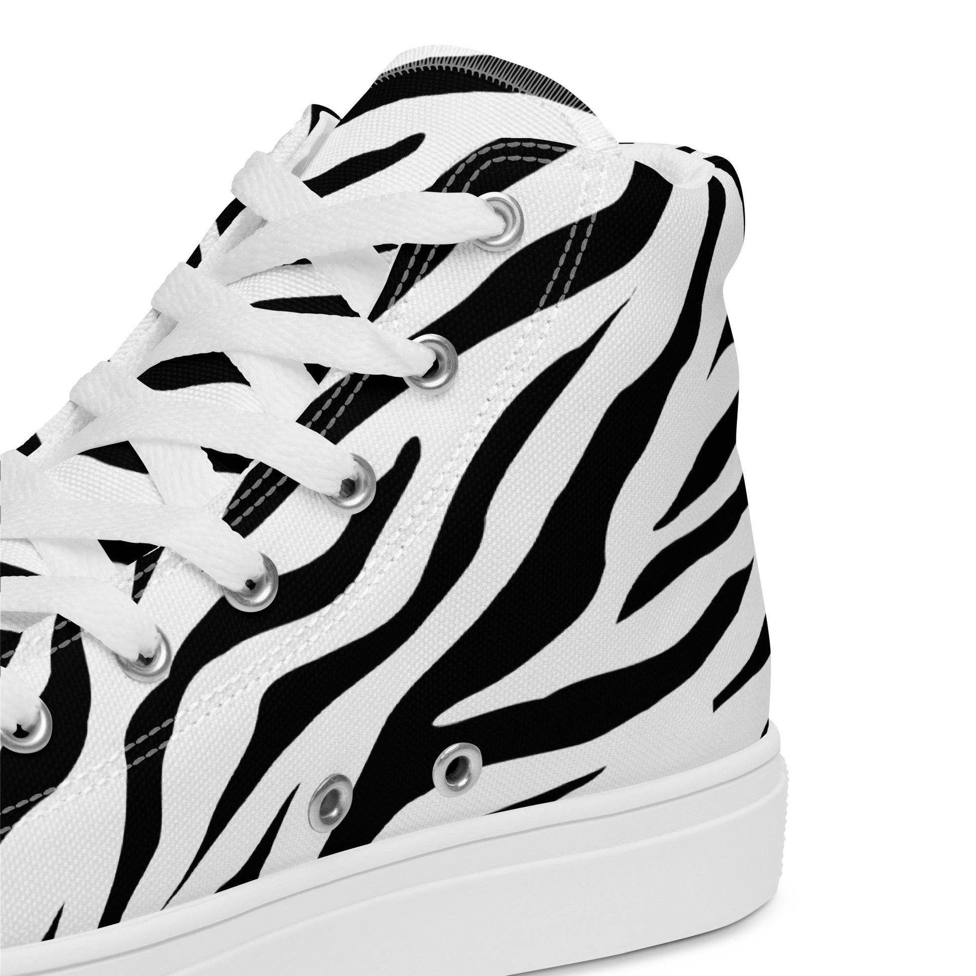 High Top Canvas Shoes - White Tiger - Physique Bodyware