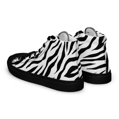 High Top Canvas Shoes - White Tiger - Physique Bodyware