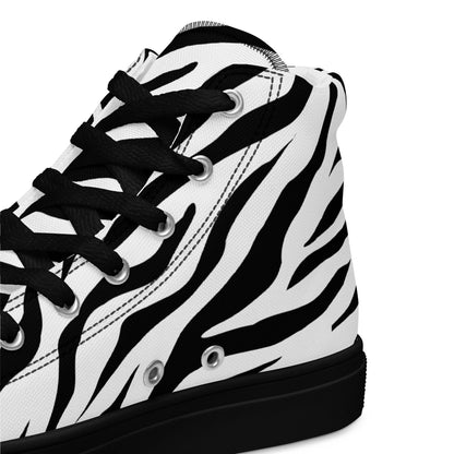 High Top Canvas Shoes - White Tiger - Physique Bodyware