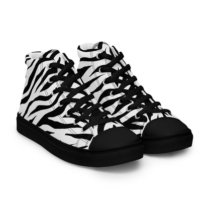 High Top Canvas Shoes - White Tiger - Physique Bodyware