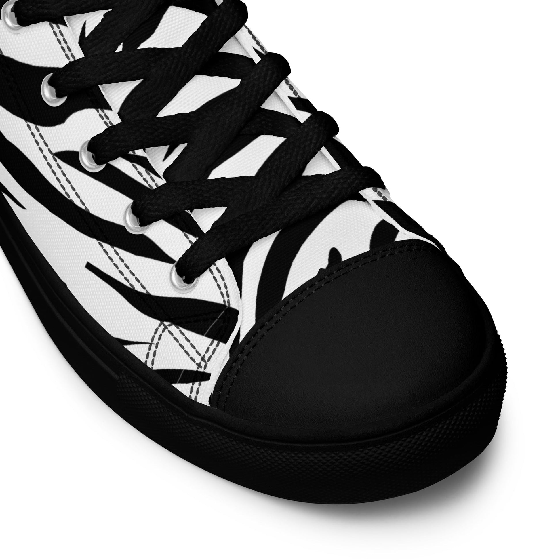 High Top Canvas Shoes - White Tiger - Physique Bodyware