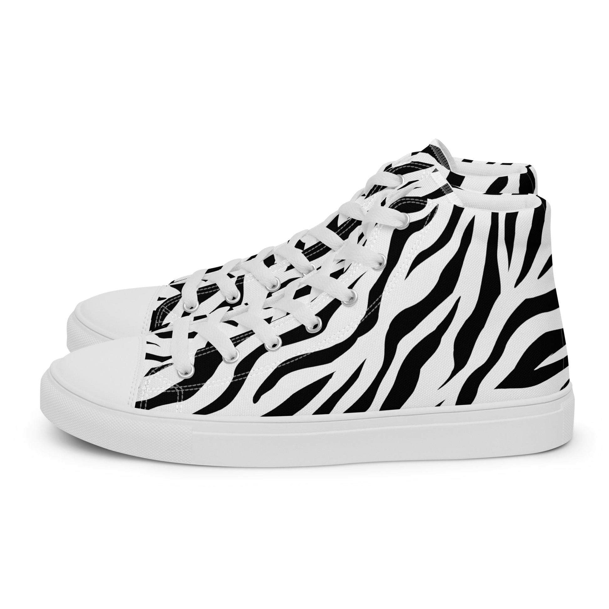 High Top Canvas Shoes - White Tiger - Physique Bodyware