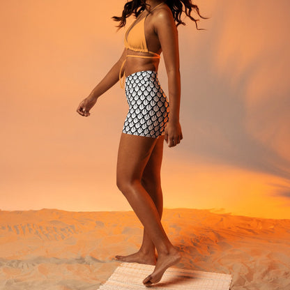 High - Waisted Yoga Shorts - Dragonscale - Physique Bodyware