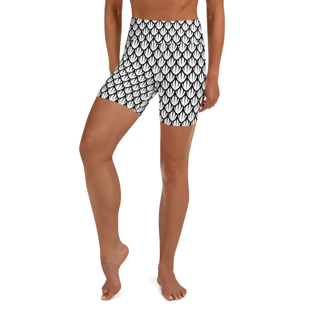 High - Waisted Yoga Shorts - Dragonscale - Physique Bodyware
