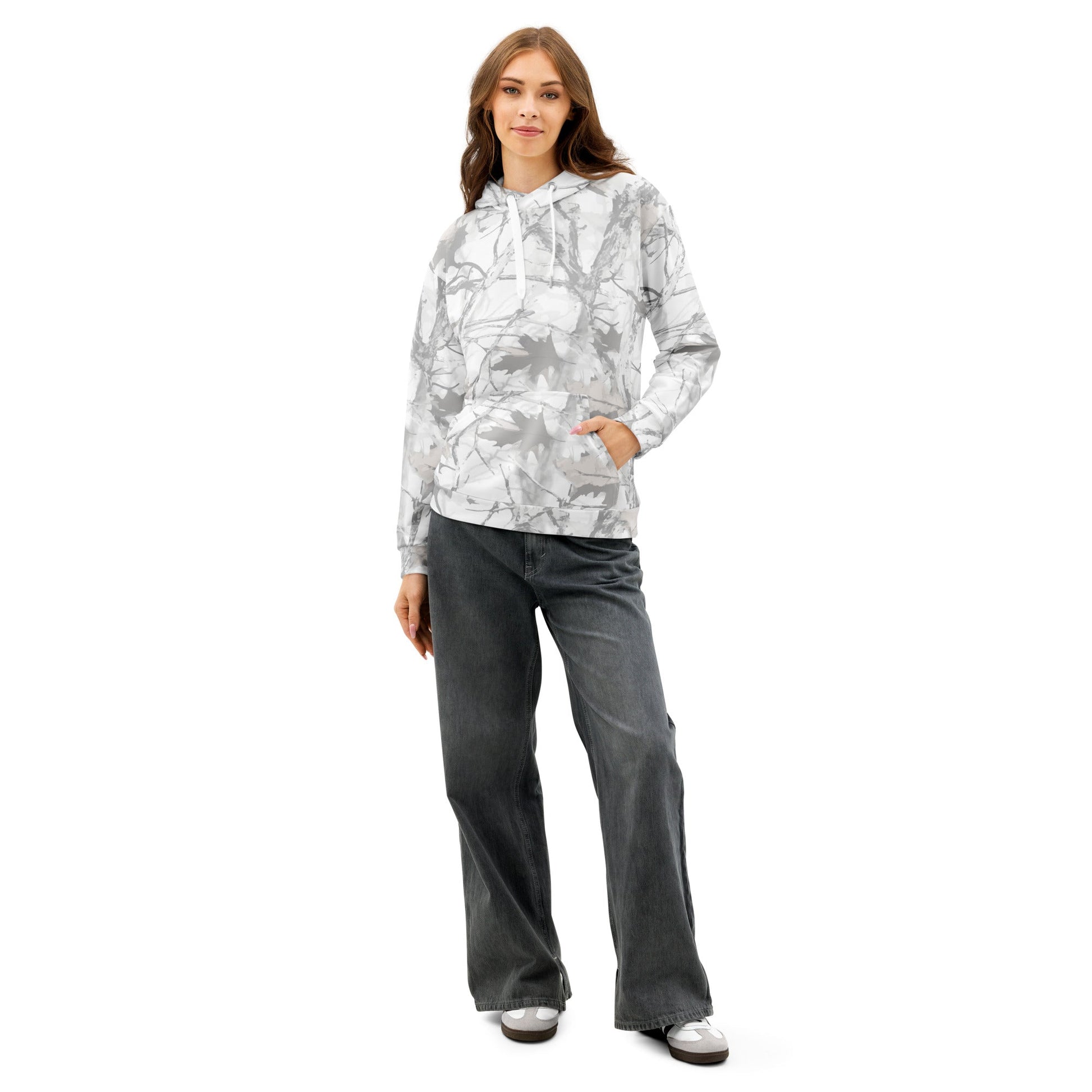 Lightweight Hoodie - White Snow Camo - Physique Bodyware