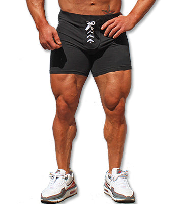Lace-Up Bodybuilding Shorts
