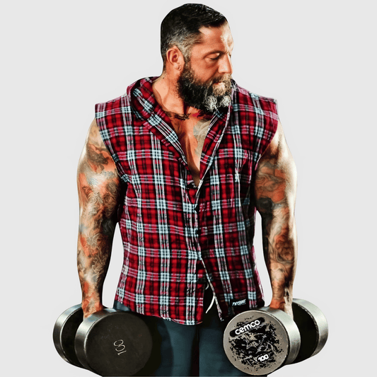 Sleeveless Flannel Hoodie - Physique Bodyware