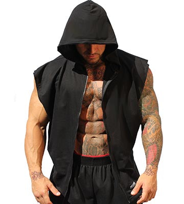 Sleeveless Zip Hoodie