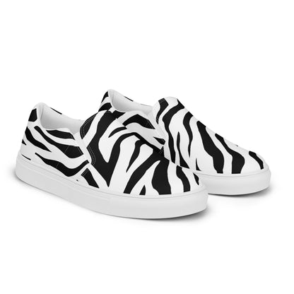 Slip - on Canvas Shoes - White Tiger - Physique Bodyware
