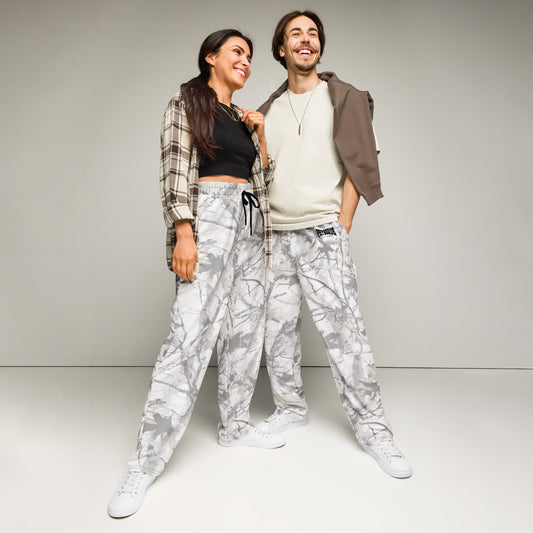 Wide - leg joggers - White Snow Camo - Physique Bodyware