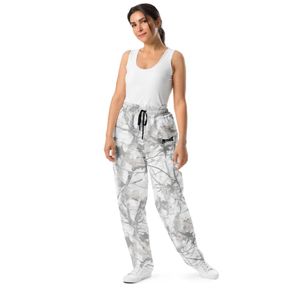 Wide - leg joggers - White Snow Camo - Physique Bodyware