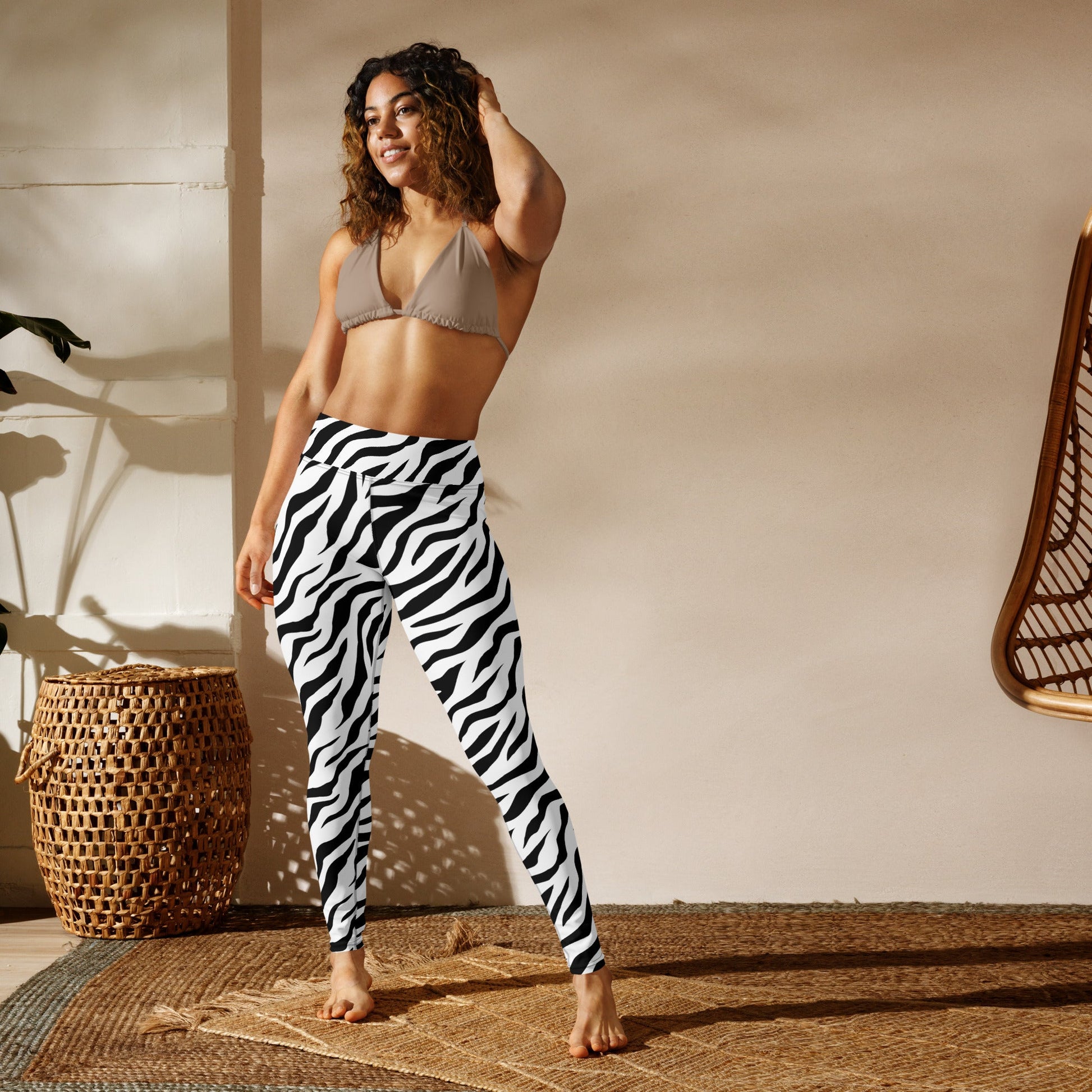 Yoga Leggings - White Tiger - Physique Bodyware