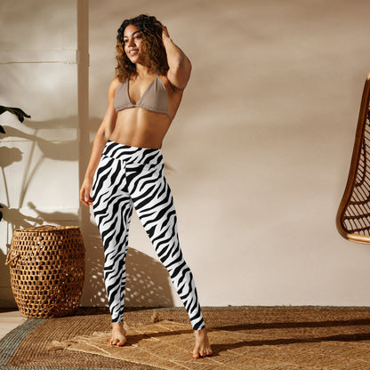 Yoga Leggings - White Tiger - Physique Bodyware