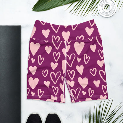 Yoga Shorts - Purple Heart - Physique Bodyware