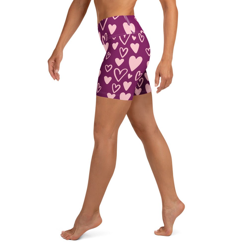 Yoga Shorts - Purple Heart - Physique Bodyware