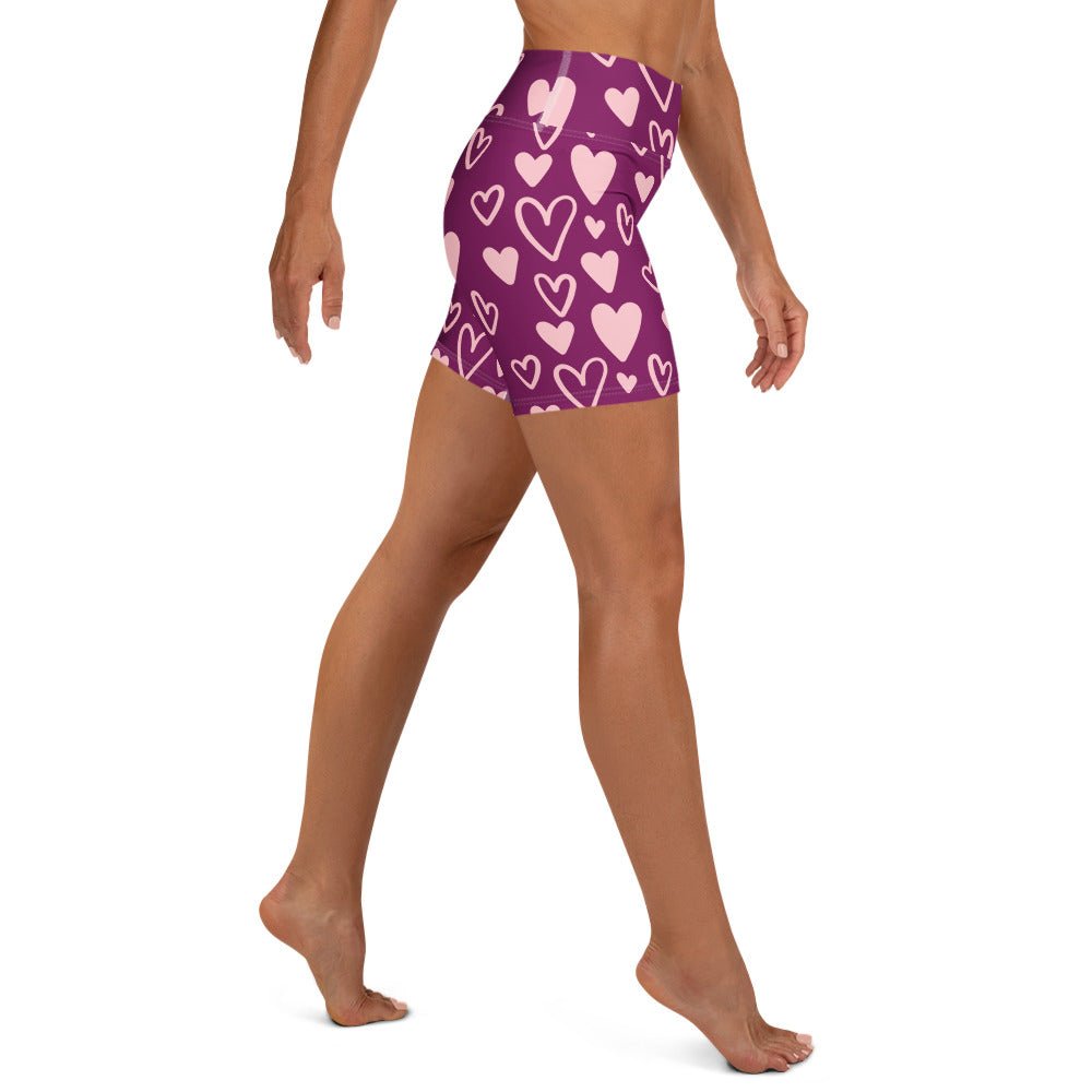 Yoga Shorts - Purple Heart - Physique Bodyware
