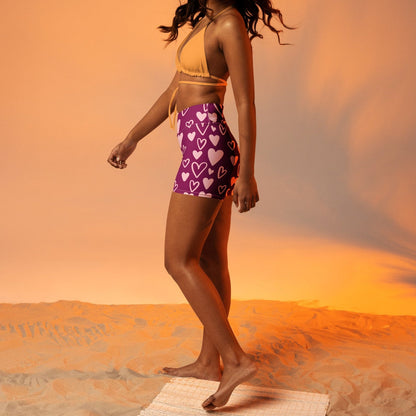 Yoga Shorts - Purple Heart - Physique Bodyware