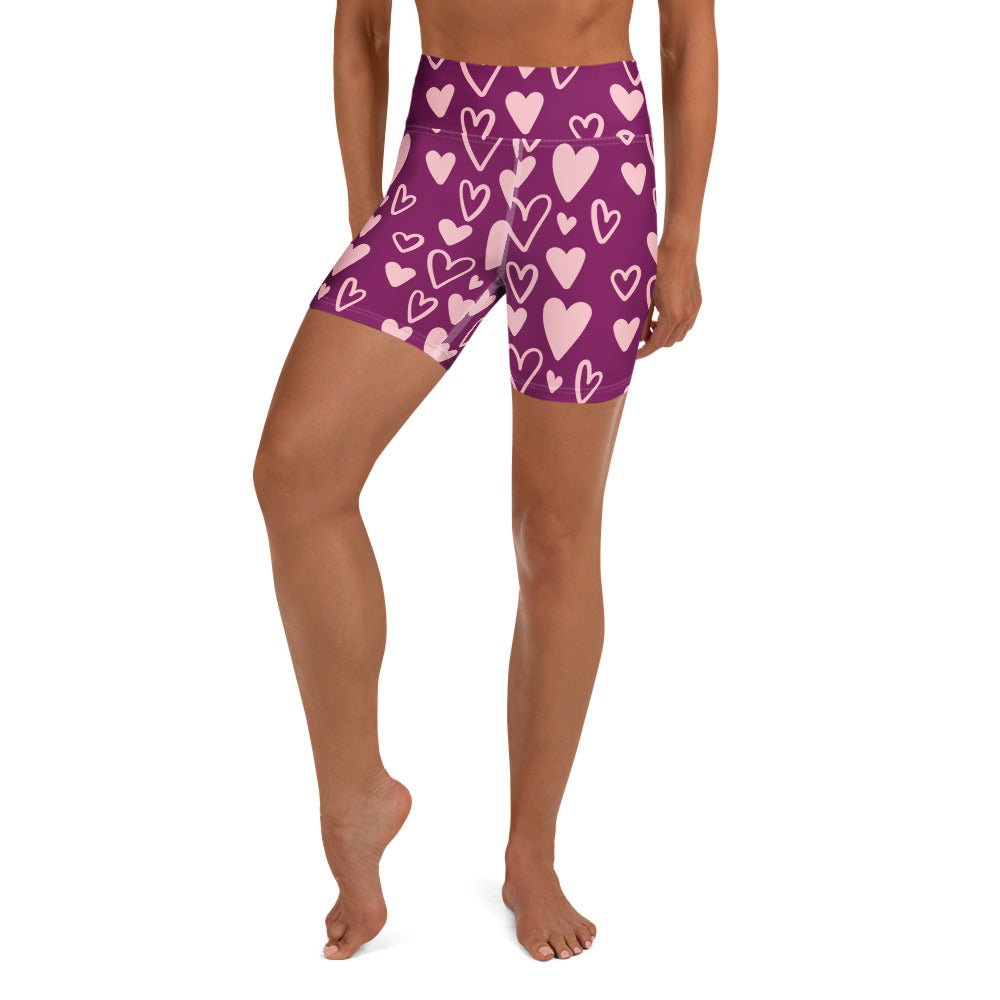 Yoga Shorts - Purple Heart - Physique Bodyware